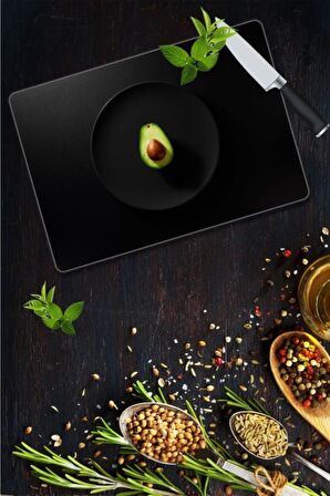 Saban Avakado Cam Kesme Tahtası - Cam Kesme Tablası | 30 Cm X 40 Cm